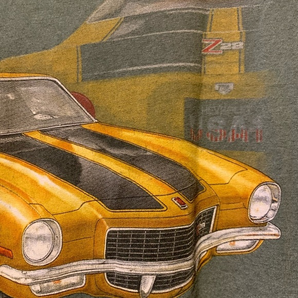 ❤️Gildan Camaro Men's 2XL Camaro Logo Green Short Sleeve T-Shirt - Picture 12 of 13